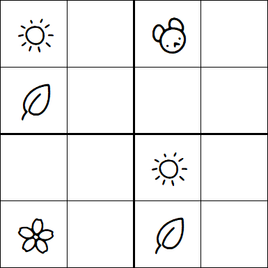 Kids Sudoku 4x4 - Medium