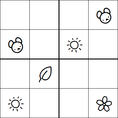 Kids Sudoku 4x4 - Medium