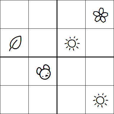 Kids Sudoku 4x4 - Medium