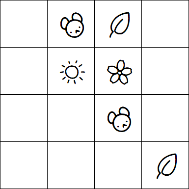 Kids Sudoku 4x4 - Medium