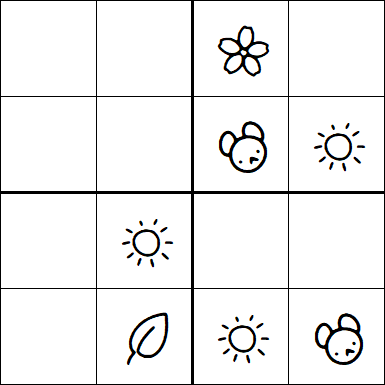 Kids Sudoku 4x4 - Medium