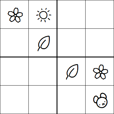 Kids Sudoku 4x4 - Medium