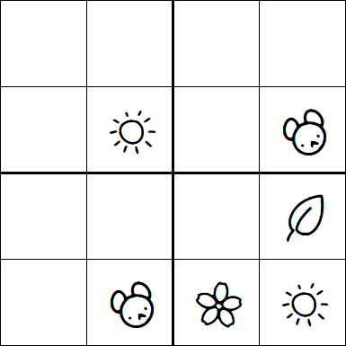 Kids Sudoku 4x4 - Medium