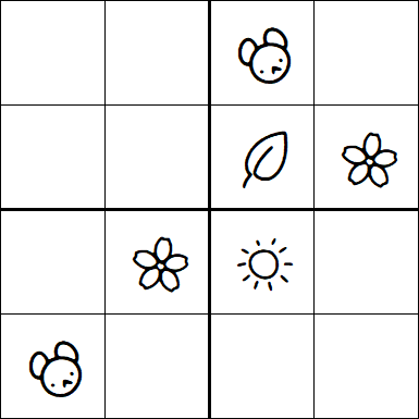 Kids Sudoku 4x4 - Moyen