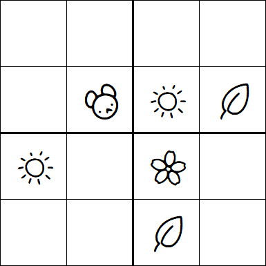 Kids Sudoku 4x4 - Medium
