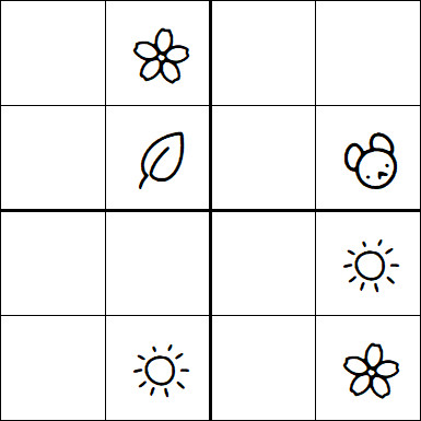 Kids Sudoku 4x4 - Medium