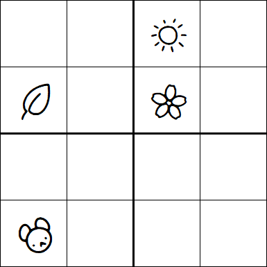 Kids Sudoku 4x4 - Medium