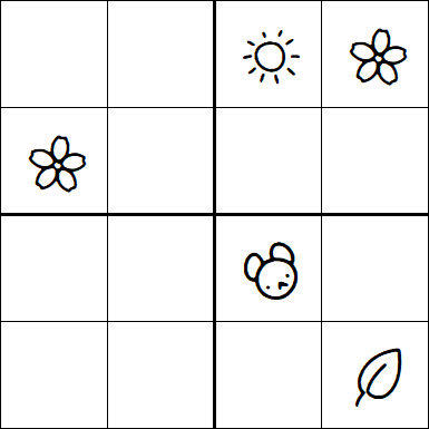 Kids Sudoku 4x4 - Medium