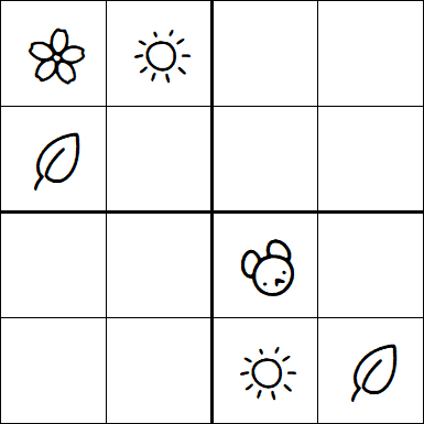 Kids Sudoku 4x4 - Medium