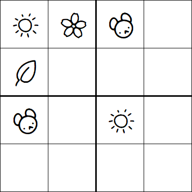 Kids Sudoku 4x4 - Medium