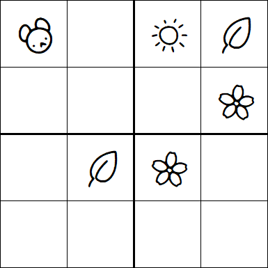 Kids Sudoku 4x4 - Medium