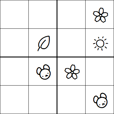 Kids Sudoku 4x4 - Moyen