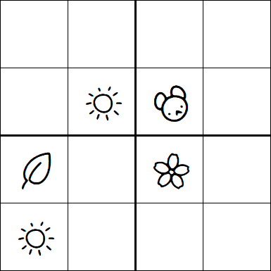Kids Sudoku 4x4 - Moyen