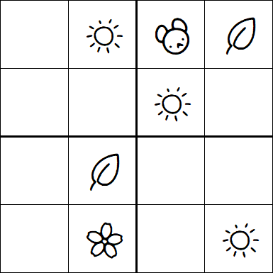 Kids Sudoku 4x4 - Moyen
