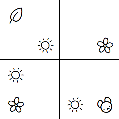 Kids Sudoku 4x4 - Moyen