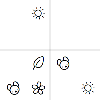 Kids Sudoku 4x4 - Moyen