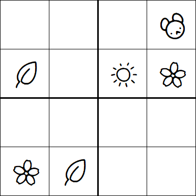 Kids Sudoku 4x4 - Medium
