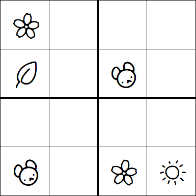 Kids Sudoku 4x4 - Medium
