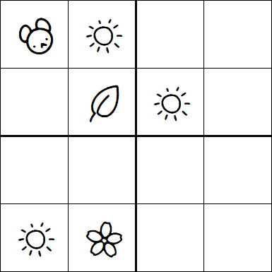 Kids Sudoku 4x4 - Medium