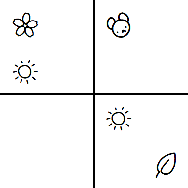 Kids Sudoku 4x4 - Medium