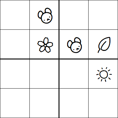 Kids Sudoku 4x4 - Medium