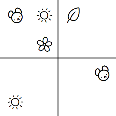 Kids Sudoku 4x4 - Medium