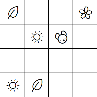 Kids Sudoku 4x4 - Medium
