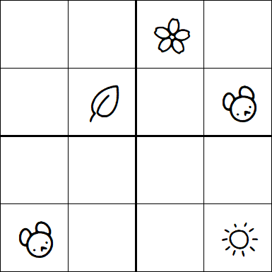 Kids Sudoku 4x4 - Medium