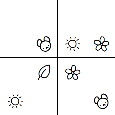 Kids Sudoku 4x4 - Medium