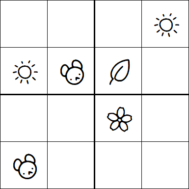 Kids Sudoku 4x4 - Moyen
