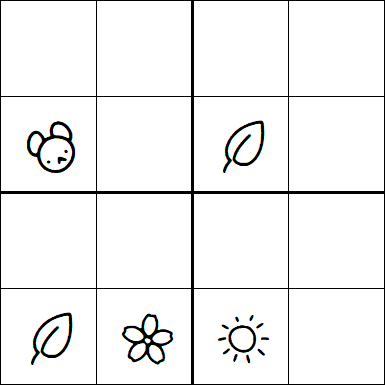 Kids Sudoku 4x4 - Moyen