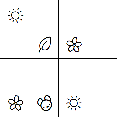 Kids Sudoku 4x4 - Moyen