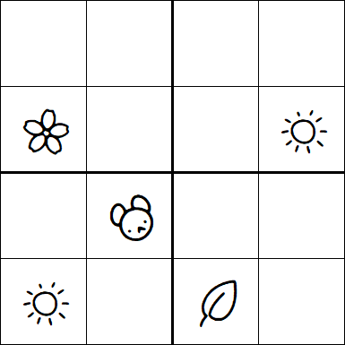 Kids Sudoku 4x4 - Medium