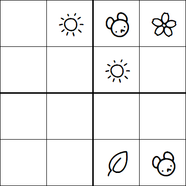 Kids Sudoku 4x4 - Medium