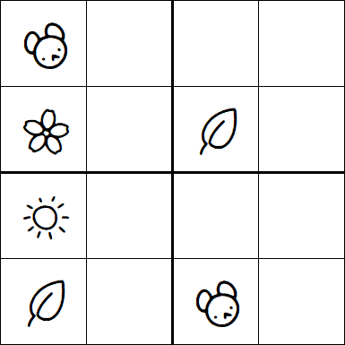 Kids Sudoku 4x4 - Medium