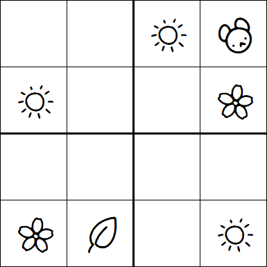 Kids Sudoku 4x4 - Medium