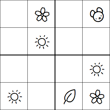 Kids Sudoku 4x4 - Medium