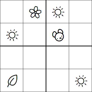 Kids Sudoku 4x4 - Moyen
