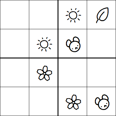 Kids Sudoku 4x4 - Moyen