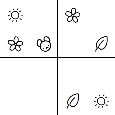 Kids Sudoku 4x4 - Moyen