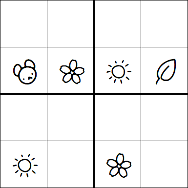 Kids Sudoku 4x4 - Medium