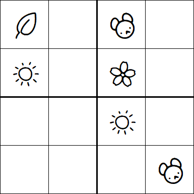 Kids Sudoku 4x4 - Moyen