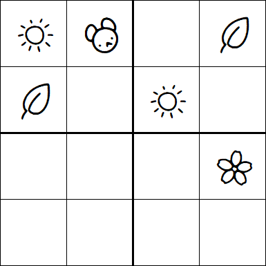 Kids Sudoku 4x4 - Moyen