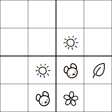 Kids Sudoku 4x4 - Medium
