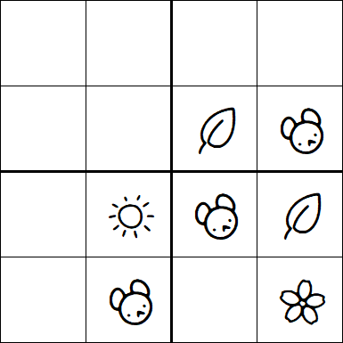 Kids Sudoku 4x4 - Medium