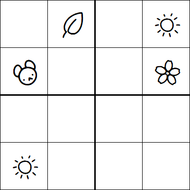 Kids Sudoku 4x4 - Medium