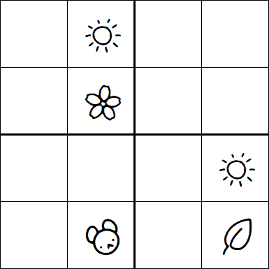 Kids Sudoku 4x4 - Medium