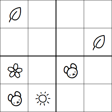 Kids Sudoku 4x4 - Medium