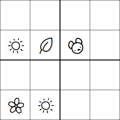 Kids Sudoku 4x4 - Medium