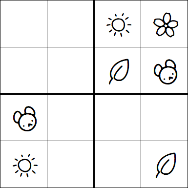 Kids Sudoku 4x4 - Medium